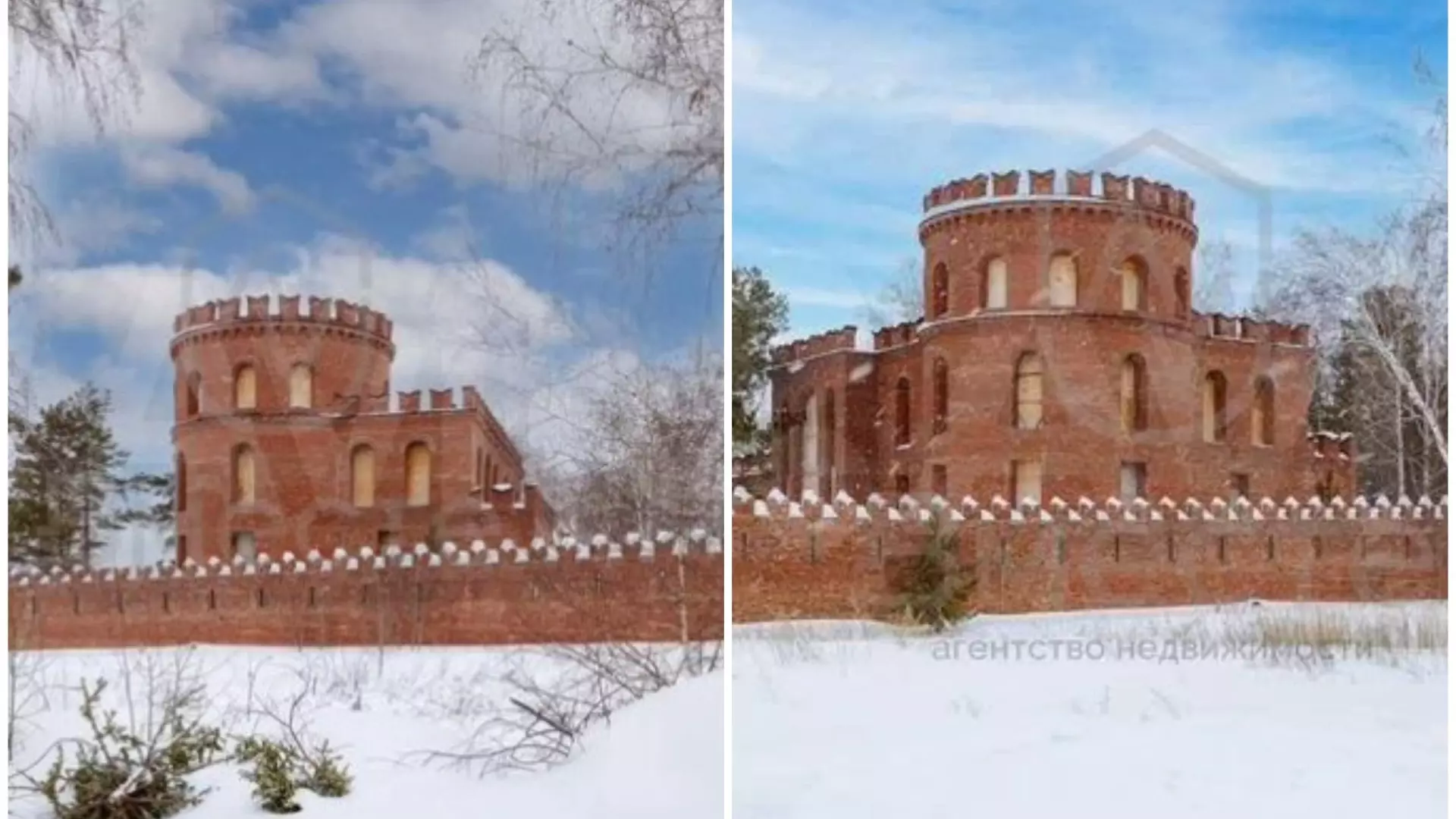 Замок с кремлевской стеной под Новосибирском продают за 100 миллионов