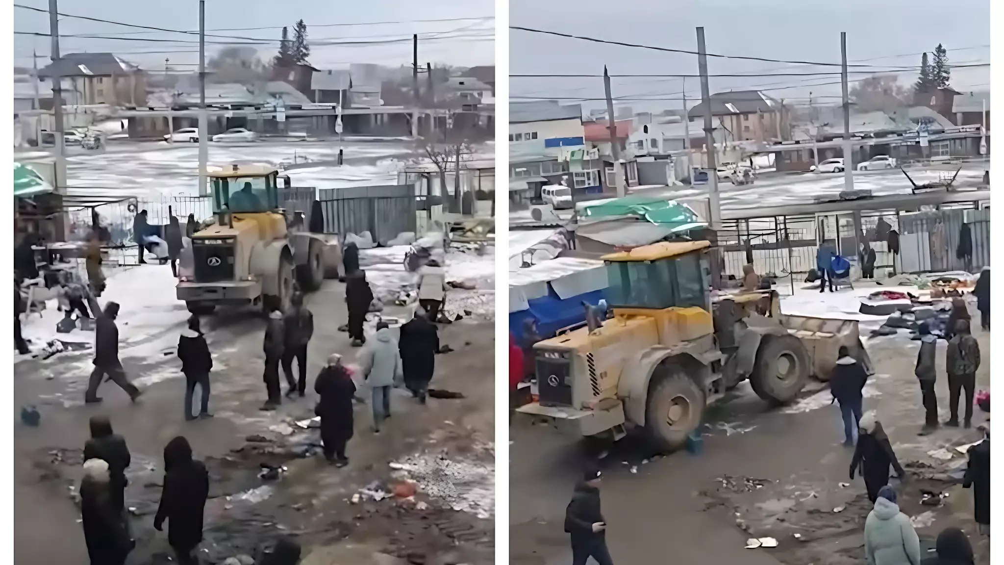 Стало известно, кто снес трактором нелегальные торговые точки в Новосибирске