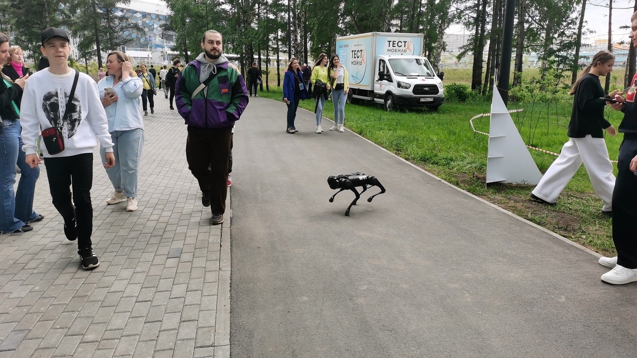 Робот-собаку заметили на VK Fest в Новосибирске