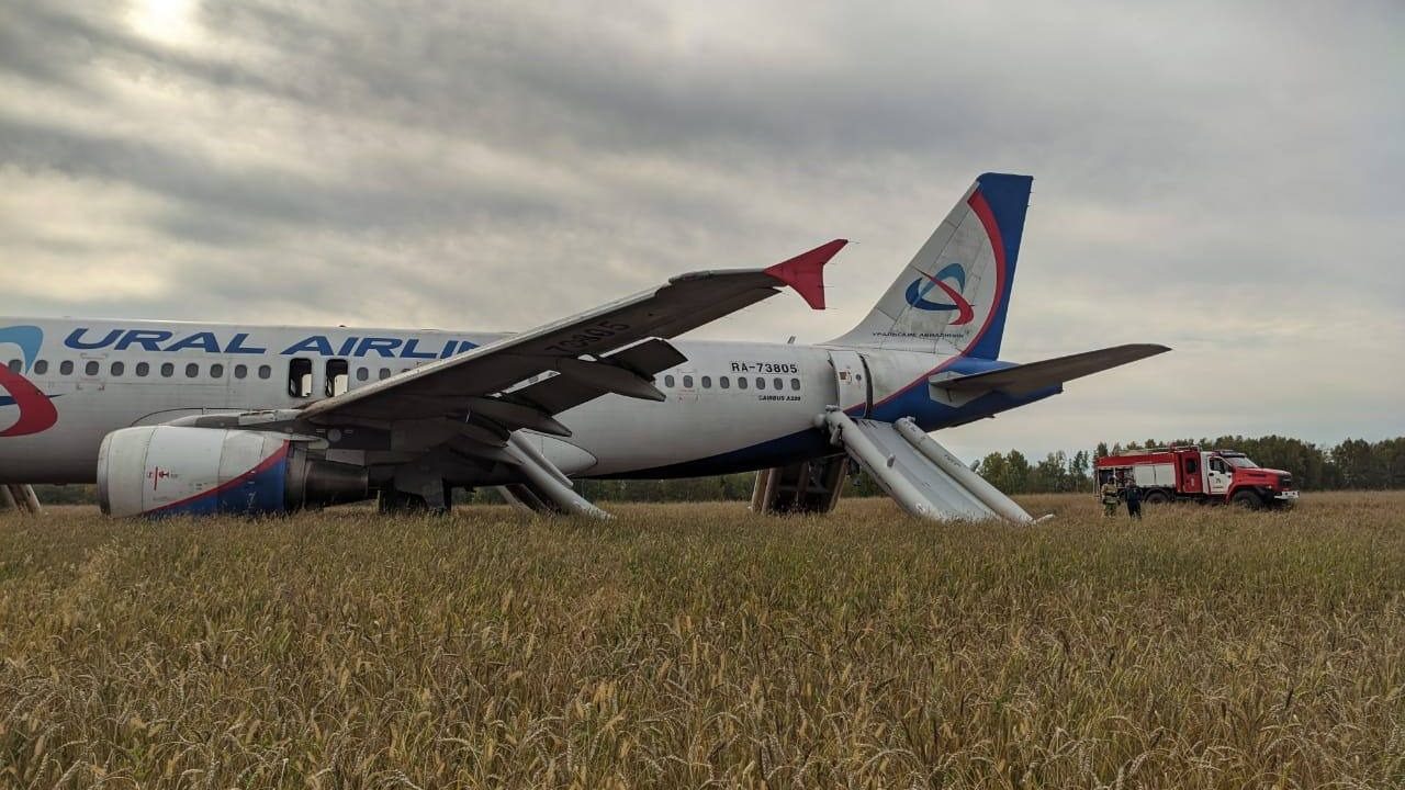 Самолет сел на поле в Убинском районе Новосибирской области.