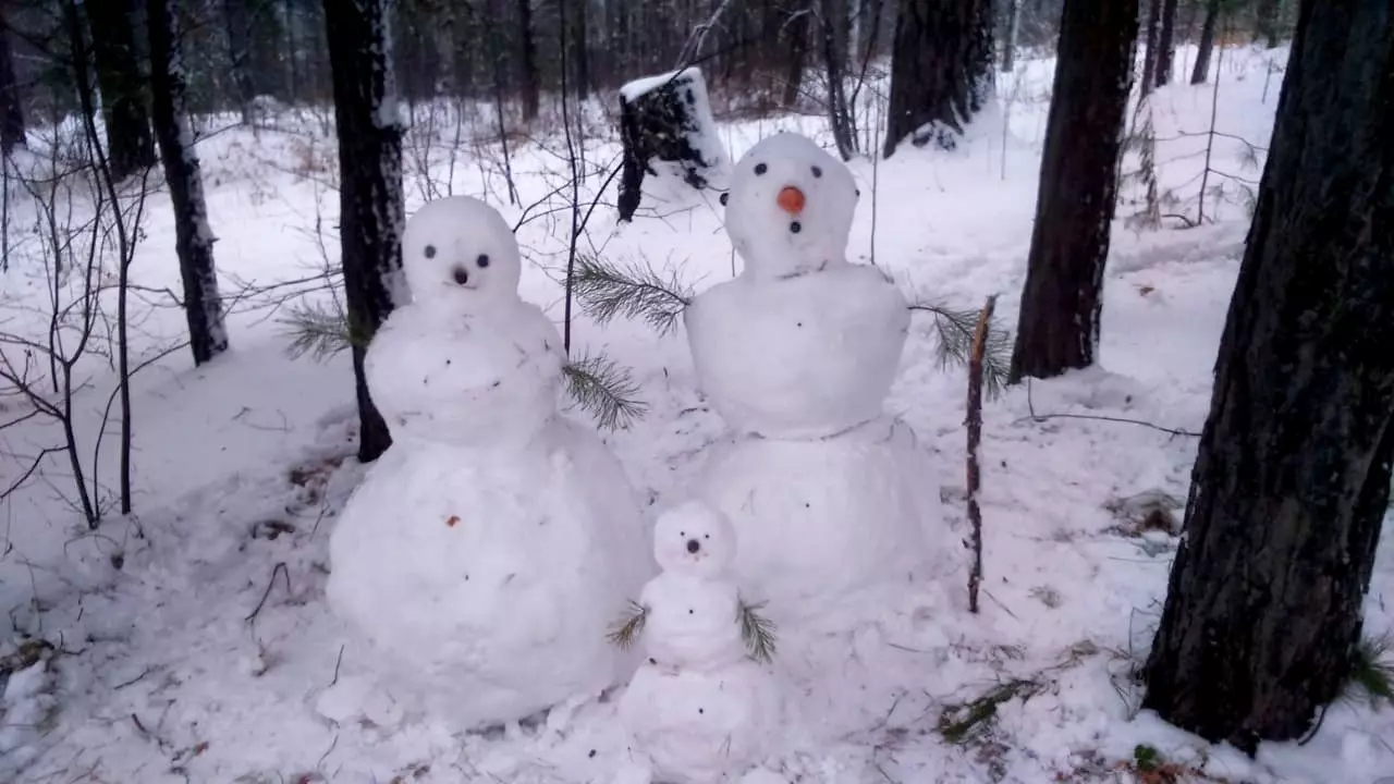 Для лепки снежных баб необходима определенная погода