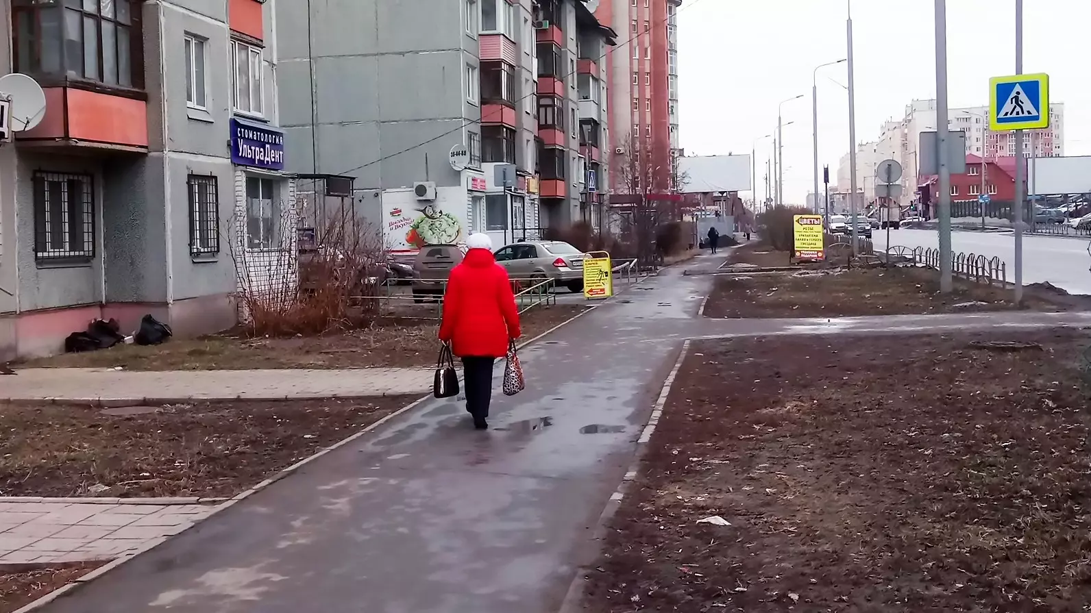 В Новосибирске женщина остановила автохама, пытавшегося проехать по тротуару