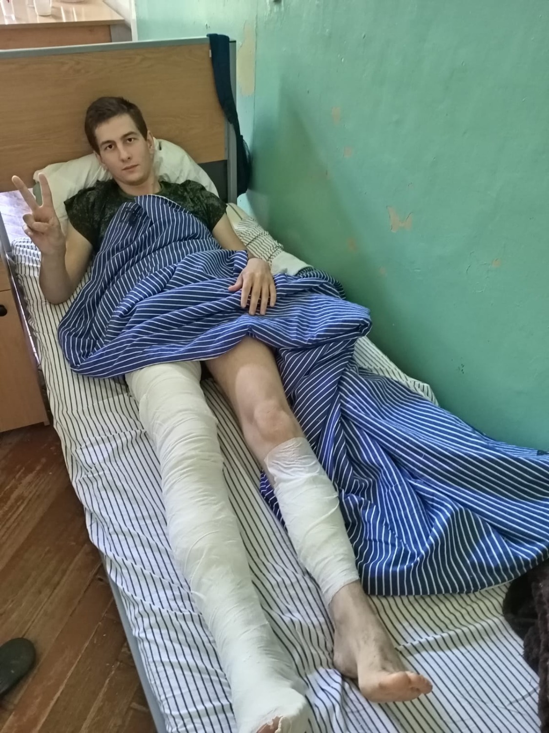 Иван Мисюкевич проходит лечение после ранения на СВО в госпитале под Санкт-Петербургом