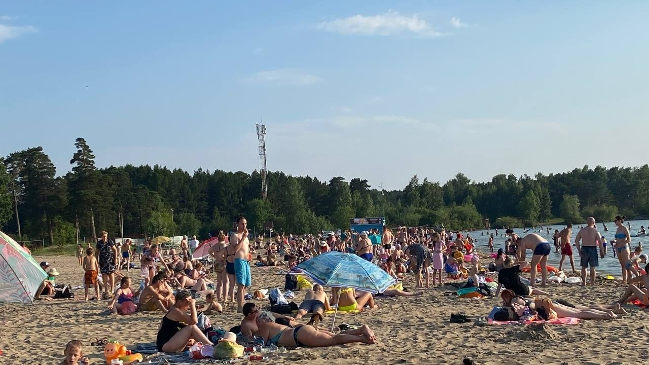 Бердский центральный пляж, Новосибирская область.